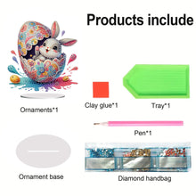 Load image into Gallery viewer, Acrylic Special Shaped Easter Egg Bunny 5D DIY Diamond Art Tabletop Decorations
