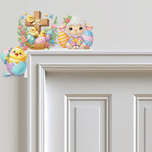 Load image into Gallery viewer, Easter Animal 5D DIY Diamond Painting Door Corner Sign for Door Wall Decor

