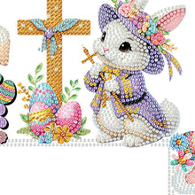 Load image into Gallery viewer, Easter Rabbit 5D DIY Diamond Painting Door Corner Sign for Door Wall Decor
