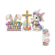 Load image into Gallery viewer, Easter Rabbit 5D DIY Diamond Painting Door Corner Sign for Door Wall Decor
