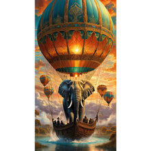 Load image into Gallery viewer, Diamond Painting - Full Round - Elephant Hot Air Balloon (40*70CM)
