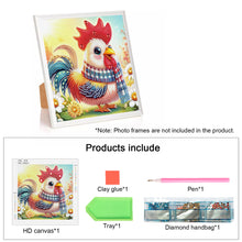Load image into Gallery viewer, Diamond Painting - Partial Special Shaped - Cute Rooster (30*30CM)

