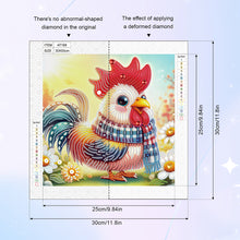 Load image into Gallery viewer, Diamond Painting - Partial Special Shaped - Cute Rooster (30*30CM)
