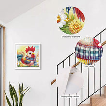 Load image into Gallery viewer, Diamond Painting - Partial Special Shaped - Cute Rooster (30*30CM)
