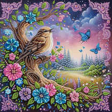 Load image into Gallery viewer, Diamond Painting - Partial Special Shaped - Purple Bird (30*30CM)
