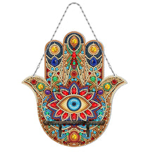 Load image into Gallery viewer, Gemstone Black Cat Diamond Painting Ornaments with Shelf for Garden Window Decor
