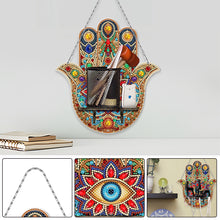 Load image into Gallery viewer, Gemstone Black Cat Diamond Painting Ornaments with Shelf for Garden Window Decor
