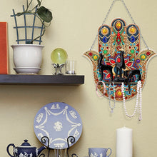 Load image into Gallery viewer, Gemstone Black Cat Diamond Painting Ornaments with Shelf for Garden Window Decor
