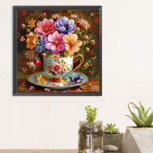 Load image into Gallery viewer, Diamond Painting - Full Round - Hanging Porcelain Cup Flower (30*30CM)

