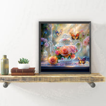 Load image into Gallery viewer, Diamond Painting - Full Round - Glass Pot Butterfly (30*30CM)
