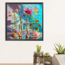 Load image into Gallery viewer, Diamond Painting - Full Round - Simple Shell Geometric Flower (30*30CM)
