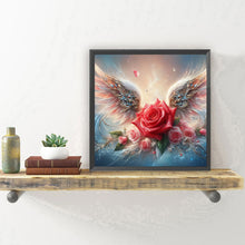 Load image into Gallery viewer, Diamond Painting - Full Round - Feather Wing Red Rose (30*30CM)
