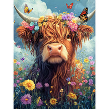 Load image into Gallery viewer, Diamond Painting - Full Round - Yak in the flower bush (30*40CM)
