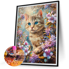 Load image into Gallery viewer, Diamond Painting - Full Round - Cat on the flower branch (30*40CM)
