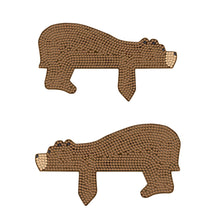 Load image into Gallery viewer, 2Pcs Lazy Bear 5D DIY Wooden Door Topper Wood Door Corner Decor for Party Favors
