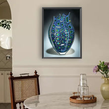 Load image into Gallery viewer, Diamond Painting - Full Round - Blue checkered vase (30*40CM)
