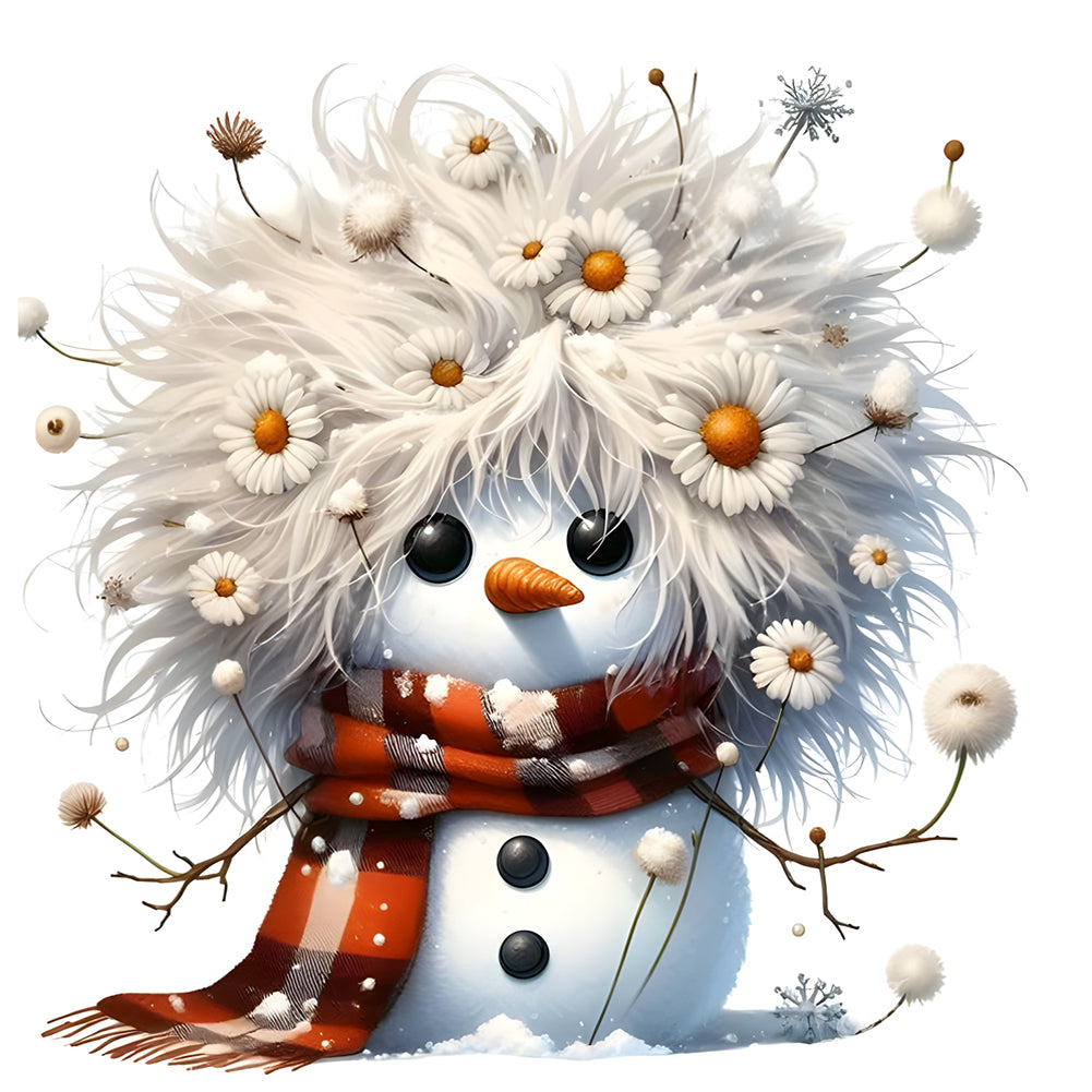 Diamond Painting - Full Round - Cute Snowman (30*30CM)
