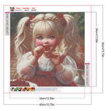 Load image into Gallery viewer, Diamond Painting - Full Round - Little Girl Eating Cherries (40*40CM)
