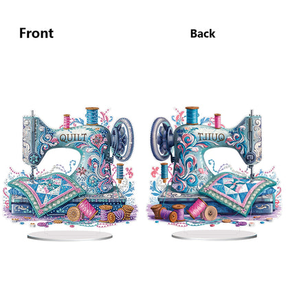 Acrylic Special Shape Flower Sewing Machine Diamond Painting Desktop Ornaments