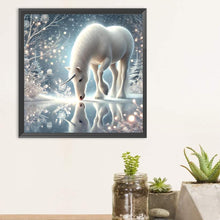 Load image into Gallery viewer, Diamond Painting - Full Round - Snow Unicorn (30*30CM)
