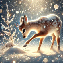 Load image into Gallery viewer, Diamond Painting - Full Round - Snow Deer (30*30CM)
