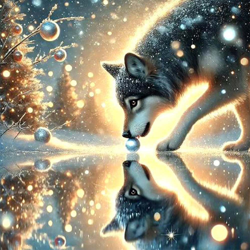 Diamond Painting - Full Round - Snow Wolf (30*30CM)