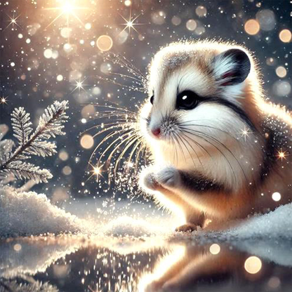 Diamond Painting - Full Round - Snow Mouse (30*30CM)