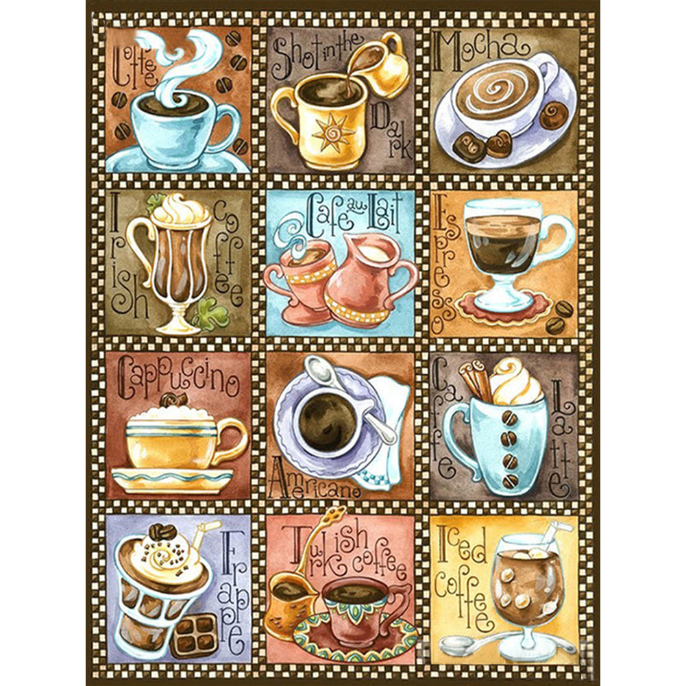 Diamond Painting - Full Round - Various coffee drinks (30*40CM)