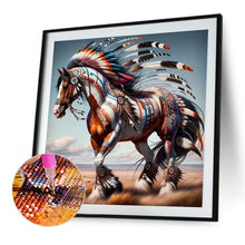 Load image into Gallery viewer, Diamond Painting - Full Round - Indian horse (40*40CM)
