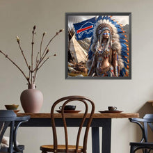 Load image into Gallery viewer, Diamond Painting - Full Round - Indian woman Buffalo Bill (40*40CM)
