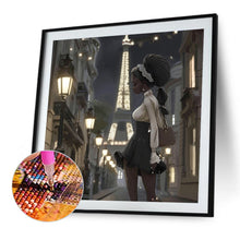 Load image into Gallery viewer, Diamond Painting - Full Round - Night tower girl (40*40CM)
