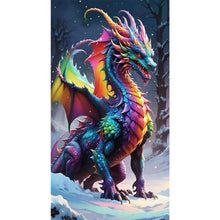 Load image into Gallery viewer, Diamond Painting - Full Round - Snow dragon (40*70CM)
