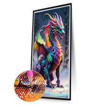 Load image into Gallery viewer, Diamond Painting - Full Round - Snow dragon (40*70CM)
