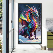 Load image into Gallery viewer, Diamond Painting - Full Round - Snow dragon (40*70CM)
