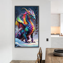 Load image into Gallery viewer, Diamond Painting - Full Round - Snow dragon (40*70CM)
