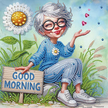 Load image into Gallery viewer, Diamond Painting - Partial Special Shaped - Cute Granny (30*30CM)
