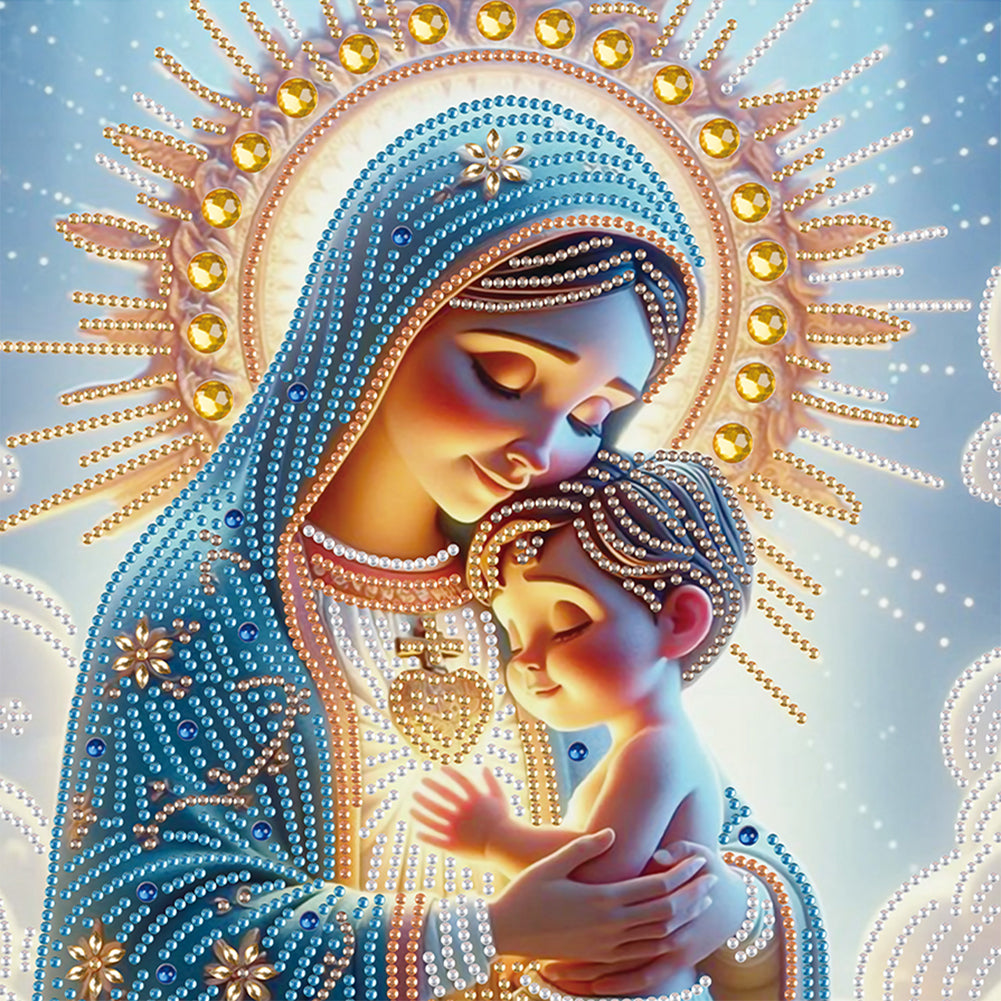 Diamond Painting - Partial Special Shaped - Mother Jesus (30*30CM)