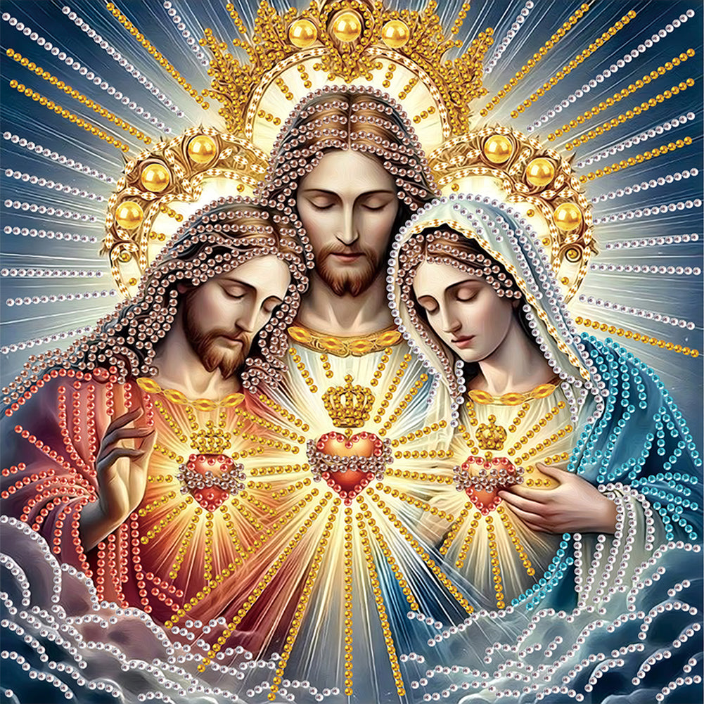 Diamond Painting - Partial Special Shaped - Mother Jesus (30*30CM)