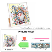 Load image into Gallery viewer, Diamond Painting - Partial Special Shaped - Flower Gnome (30*30CM)
