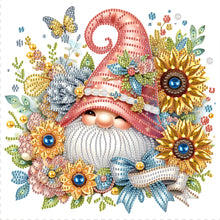Load image into Gallery viewer, Diamond Painting - Partial Special Shaped - Flower Gnome (30*30CM)
