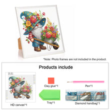 Load image into Gallery viewer, Diamond Painting - Partial Special Shaped - Flower Gnome (30*30CM)
