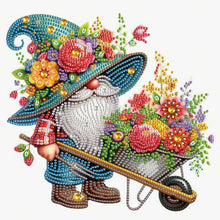 Load image into Gallery viewer, Diamond Painting - Partial Special Shaped - Flower Gnome (30*30CM)
