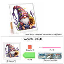 Load image into Gallery viewer, Diamond Painting - Partial Special Shaped - Flower Gnome (30*30CM)
