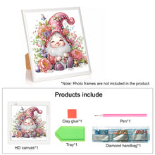 Load image into Gallery viewer, Diamond Painting - Partial Special Shaped - Flower Gnome (30*30CM)
