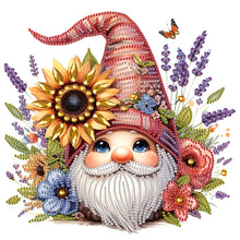 Load image into Gallery viewer, Diamond Painting - Partial Special Shaped - Flower Gnome (30*30CM)
