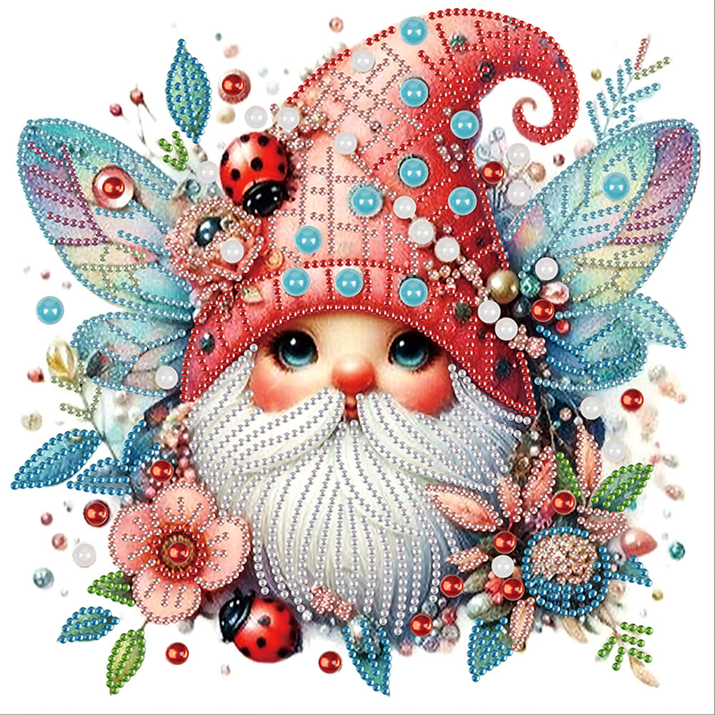 Diamond Painting - Partial Special Shaped - Flower Gnome (30*30CM)