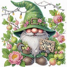 Load image into Gallery viewer, Diamond Painting - Partial Special Shaped - Flower Gnome (30*30CM)
