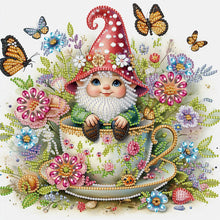 Load image into Gallery viewer, Diamond Painting - Partial Special Shaped - Flower Gnome (30*30CM)
