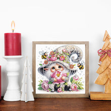 Load image into Gallery viewer, Diamond Painting - Partial Special Shaped - Flower Gnome (30*30CM)
