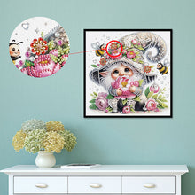 Load image into Gallery viewer, Diamond Painting - Partial Special Shaped - Flower Gnome (30*30CM)
